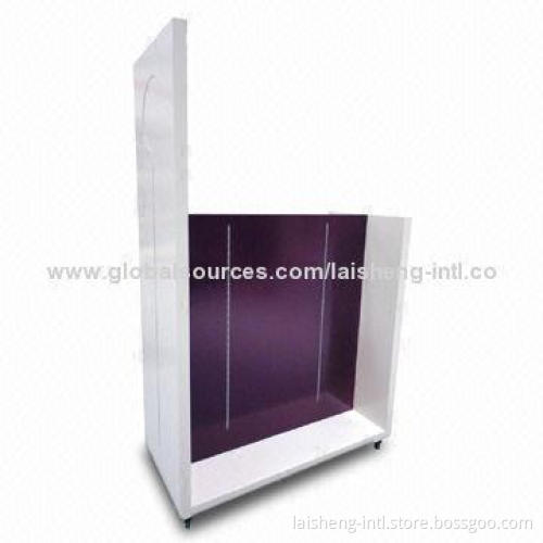 Apparel Display Stand Large Gondola with Green/White Paint Finish and 4 Industrial Wheels